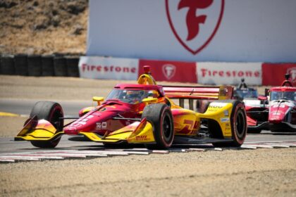 Alex Palou driving at Laguna Seca