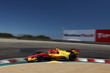 Alex Palou driving at Laguna Seca