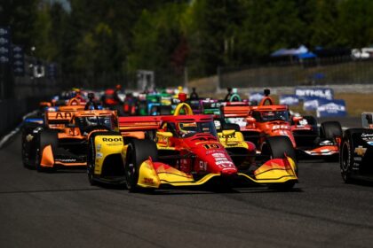 Alex Palou driving at Portland