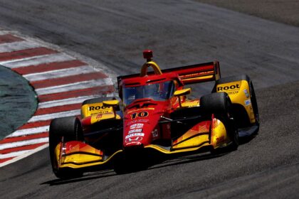 Alex Palou driving at Laguna Seca